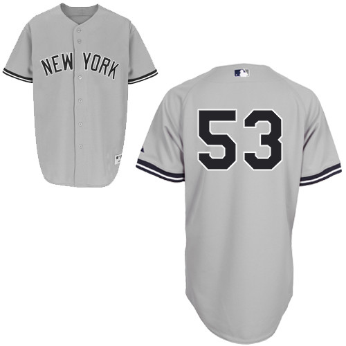 Austin Romine #53 MLB Jersey-New York Yankees Men's Authentic Road Gray Baseball Jersey